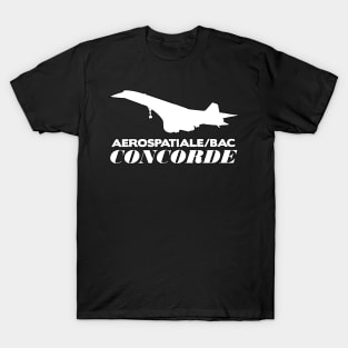 Aerospatiale-BAC Concorde Silhouette Print (White) T-Shirt